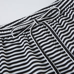 Gestreepte loungebroek met wijde pijpen Dames