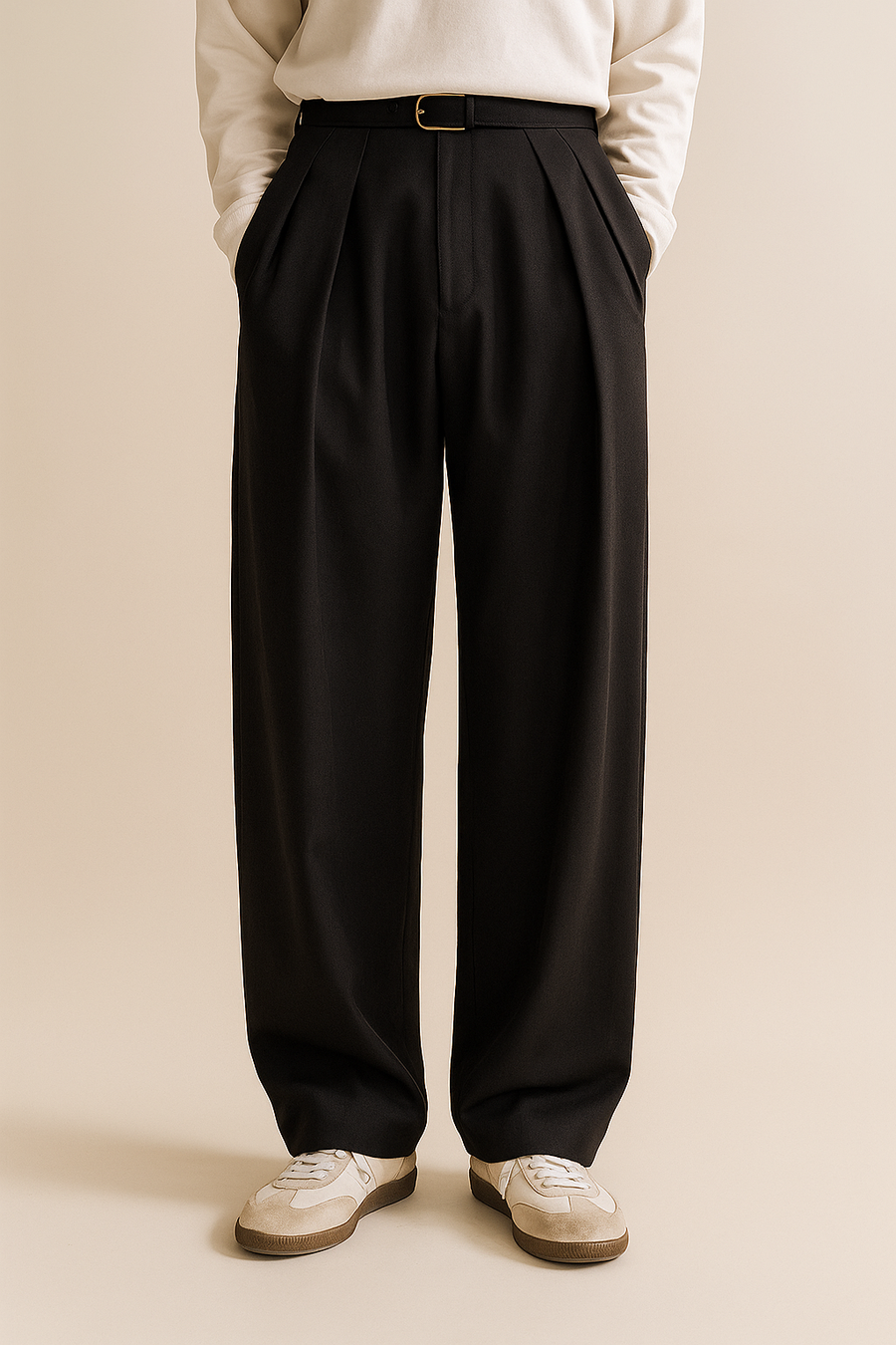 Oversized Pantalon Heren Geplooid