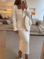 Kantoorset met blazer en rok Dames