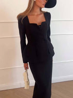 Kantoorset met blazer en rok Dames