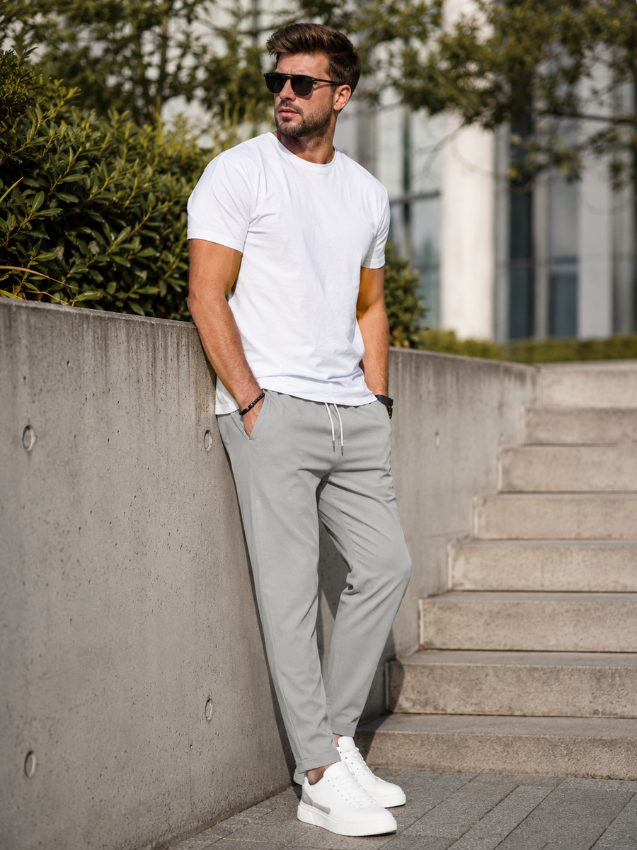 Slim fit broek met stretch heren