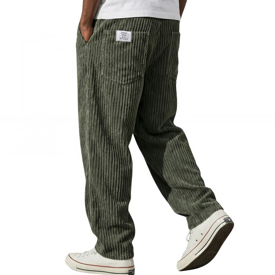 Corduroy broek met elastische taille Heren