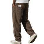Corduroy broek met elastische taille Heren