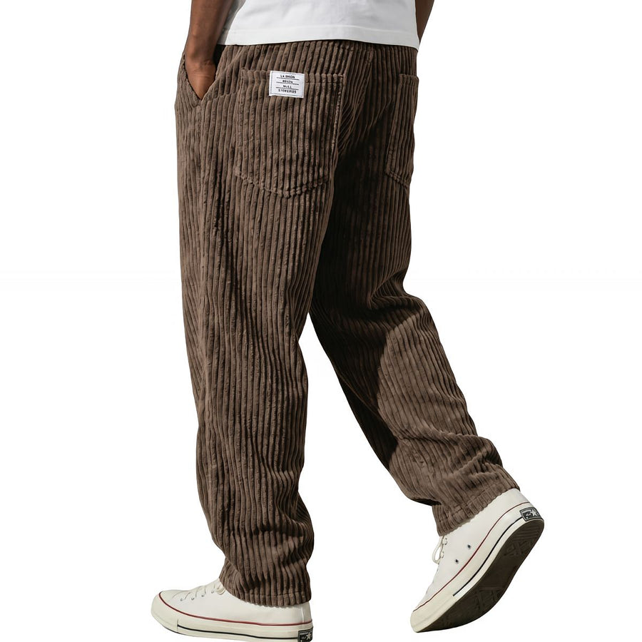 Corduroy broek met elastische taille Heren
