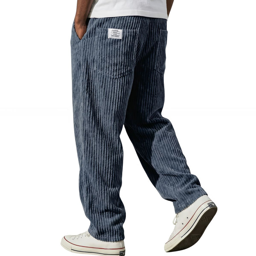 Corduroy broek met elastische taille Heren