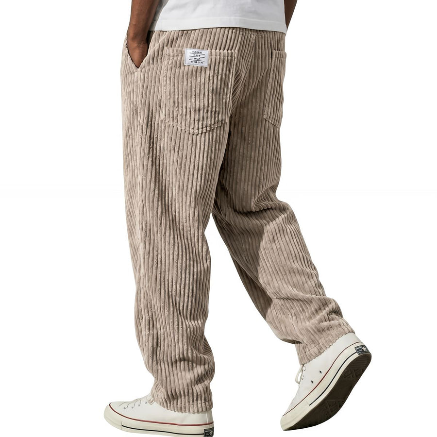 Corduroy broek met elastische taille Heren