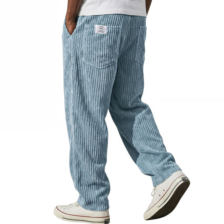 Corduroy broek met elastische taille Heren