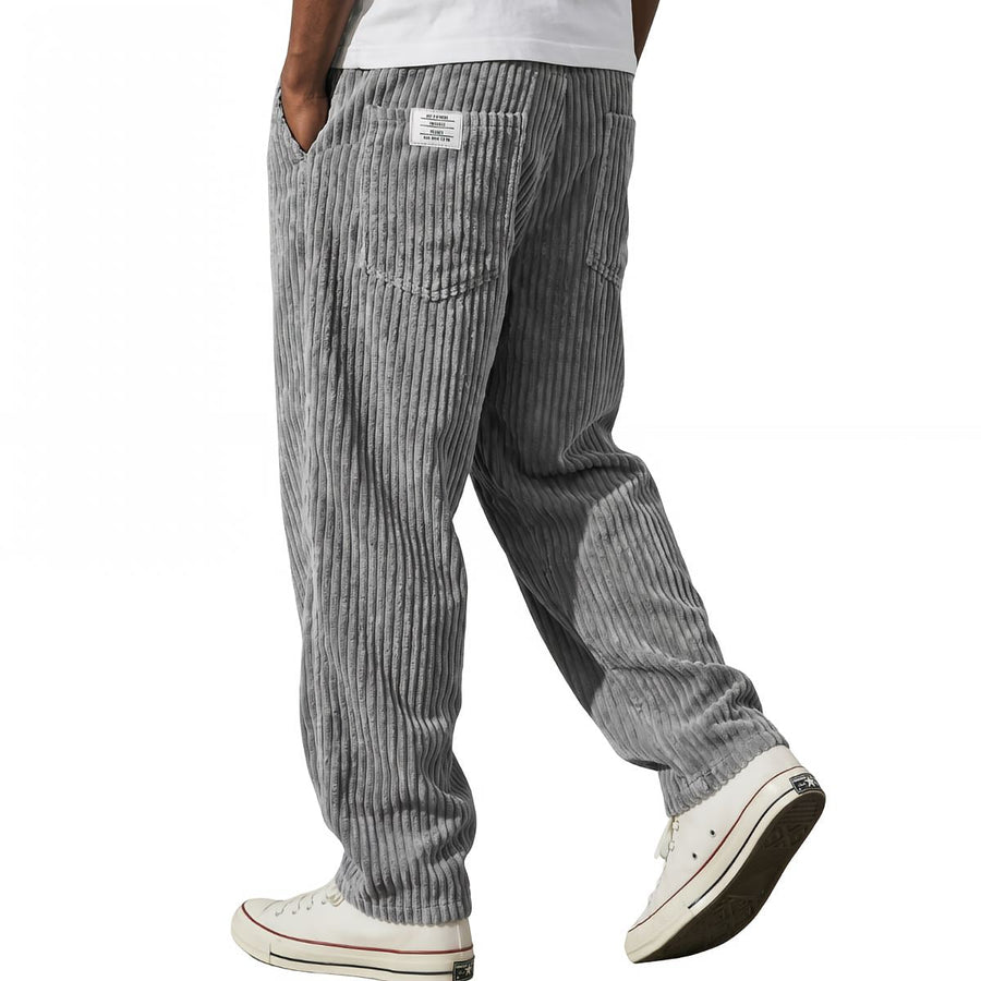 Corduroy broek met elastische taille Heren