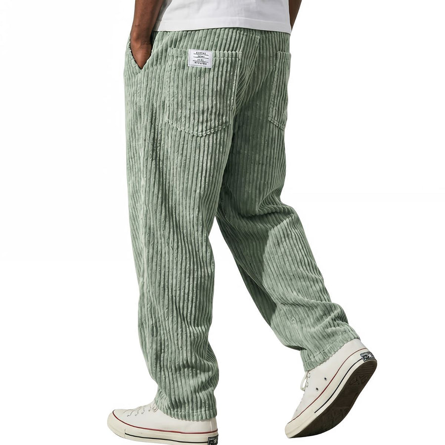 Corduroy broek met elastische taille Heren