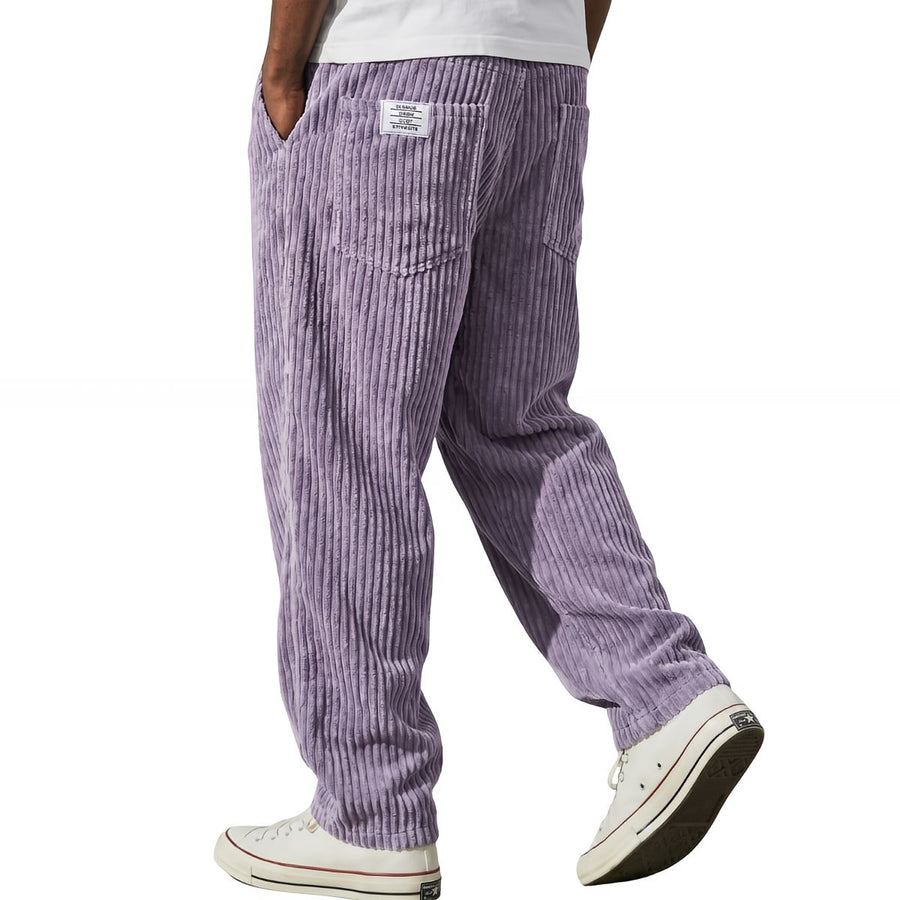 Corduroy broek met elastische taille Heren