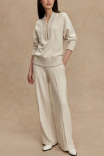 Co-ord Lounge Set met Ritskraag Dames