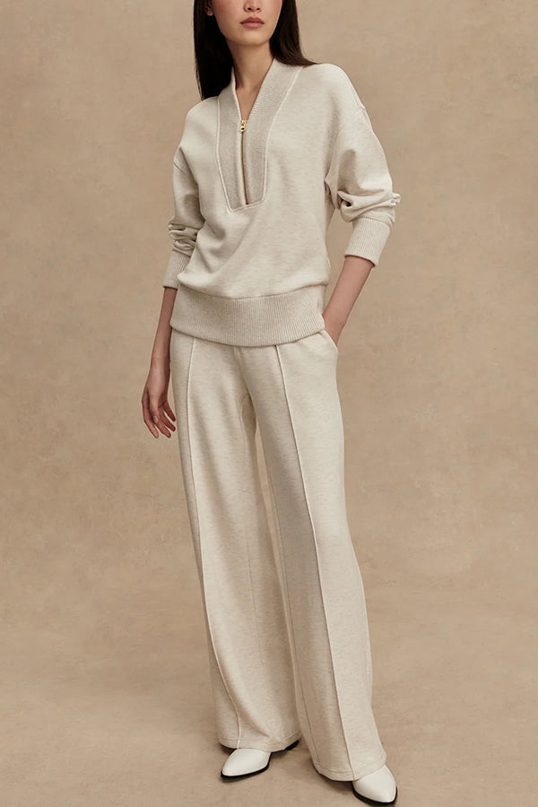 Co-ord Lounge Set met Ritskraag Dames