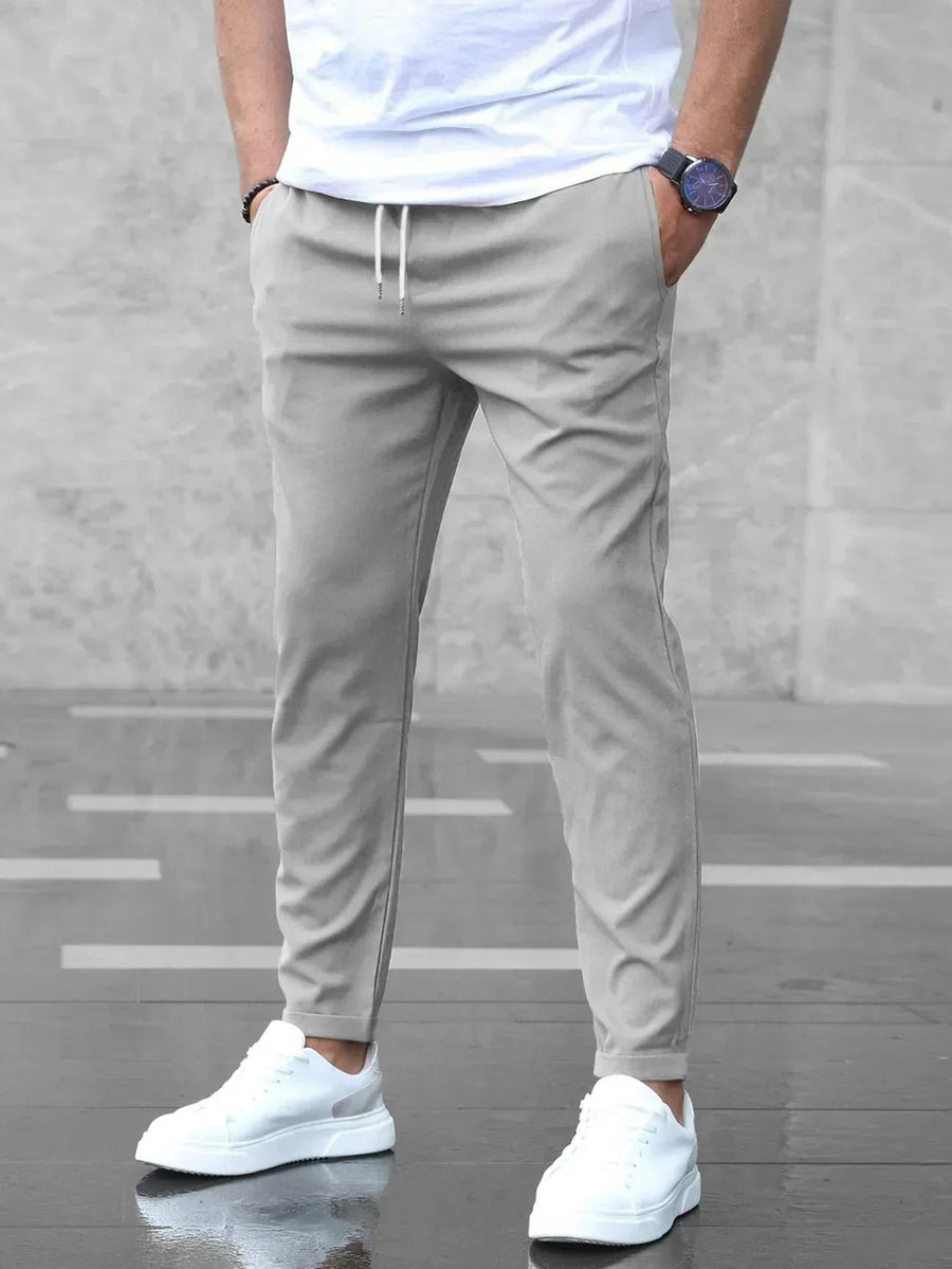 Slim fit broek met stretch heren