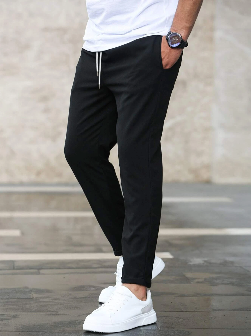Slim fit broek met stretch heren