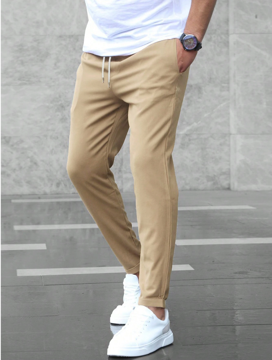 Slim fit broek met stretch heren