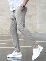 Slim fit broek met stretch heren