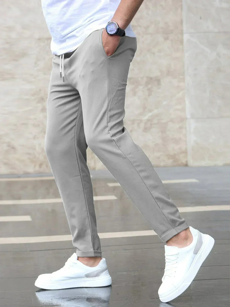 Slim fit broek met stretch heren