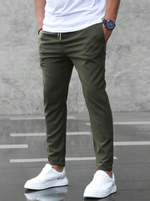Slim fit broek met stretch heren