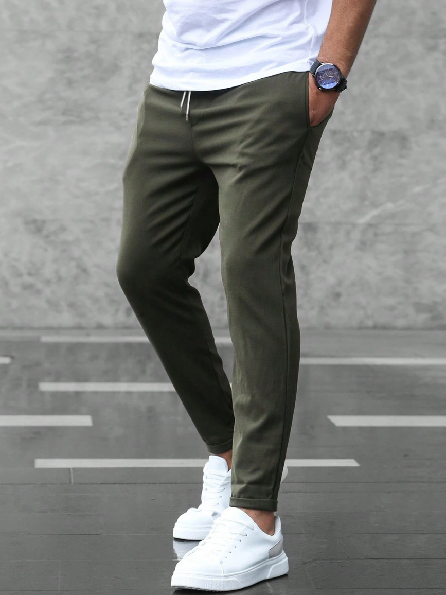 Slim fit broek met stretch heren
