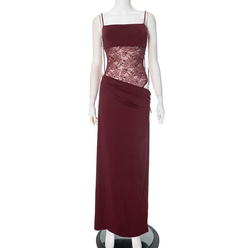Zomer maxi jurk met kant Dames