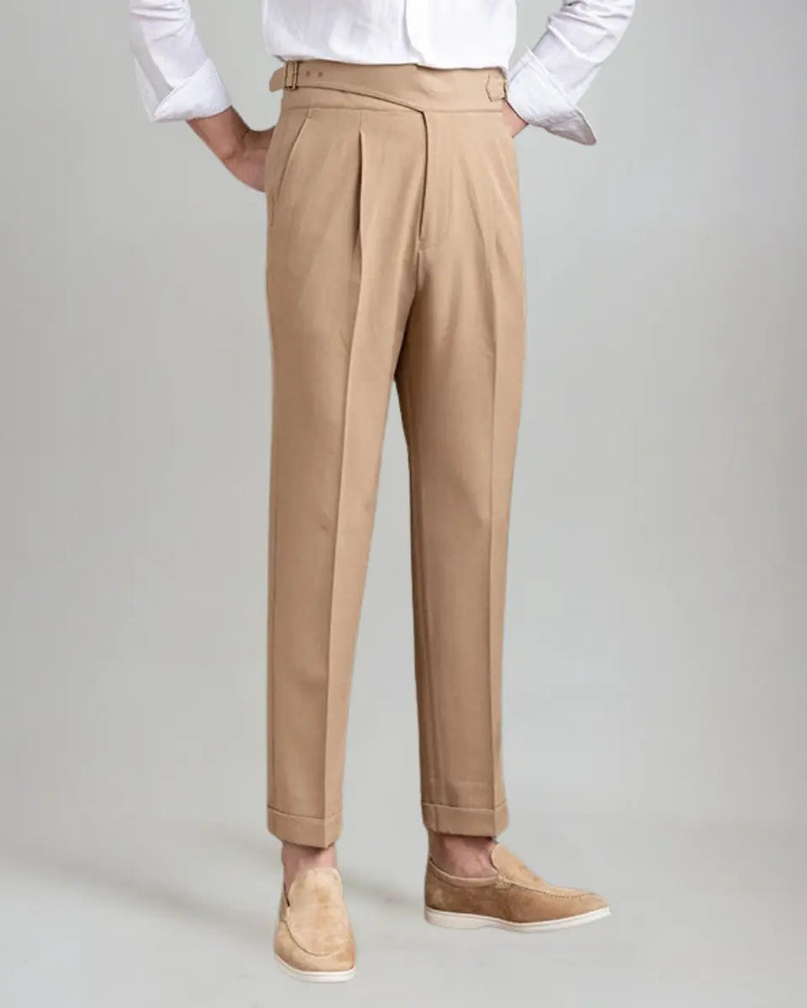 Oxford zomerbroek regular fit heren - Khaki
