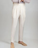 Oxford zomerbroek regular fit heren - Wit