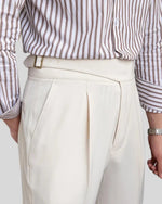 Oxford zomerbroek regular fit heren - Wit