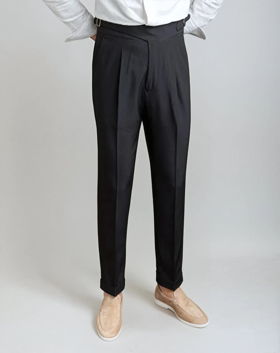 Oxford zomerbroek regular fit heren - Zwart