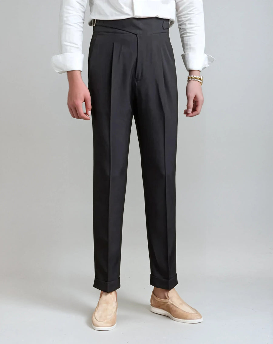 Oxford zomerbroek regular fit heren - Zwart