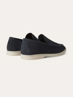 Verfijnde suède loafers heren - Marineblauw