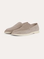 Verfijnde suède loafers heren – Beige