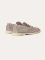 Verfijnde suède loafers heren – Beige