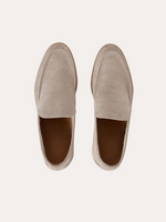 Verfijnde suède loafers heren – Beige