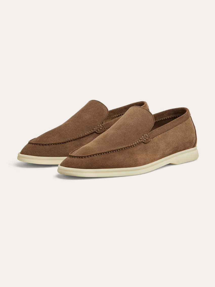 Verfijnde suède loafers heren – Bruin