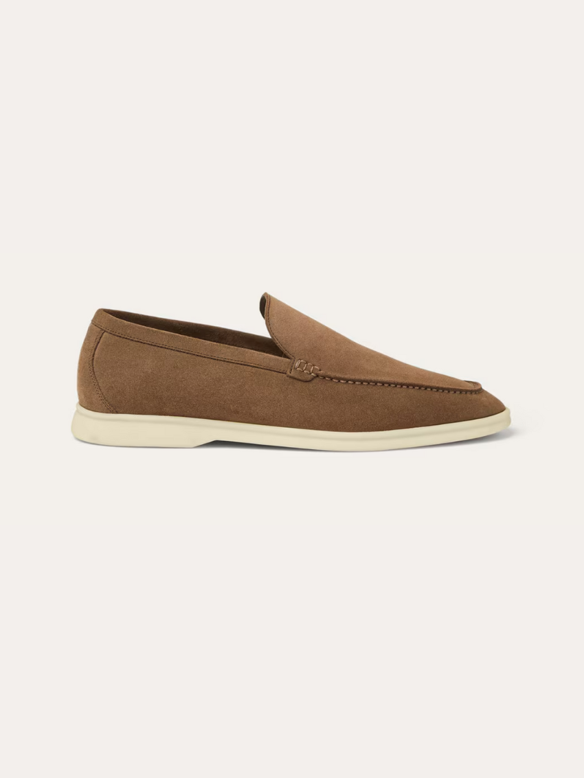 Verfijnde suède loafers heren – Bruin