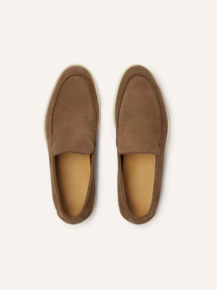 Verfijnde suède loafers heren – Bruin
