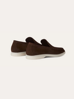 Verfijnde suède loafers heren – Diepbruin