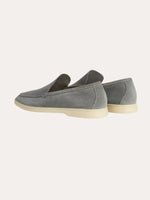 Verfijnde suède loafers heren – Grijs