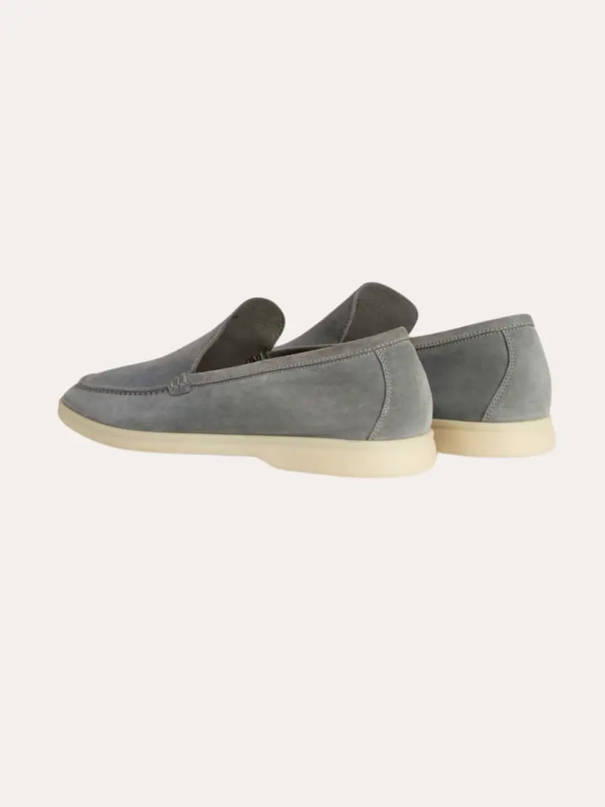 Verfijnde suède loafers heren – Grijs