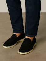 Verfijnde suède loafers heren – Zwart