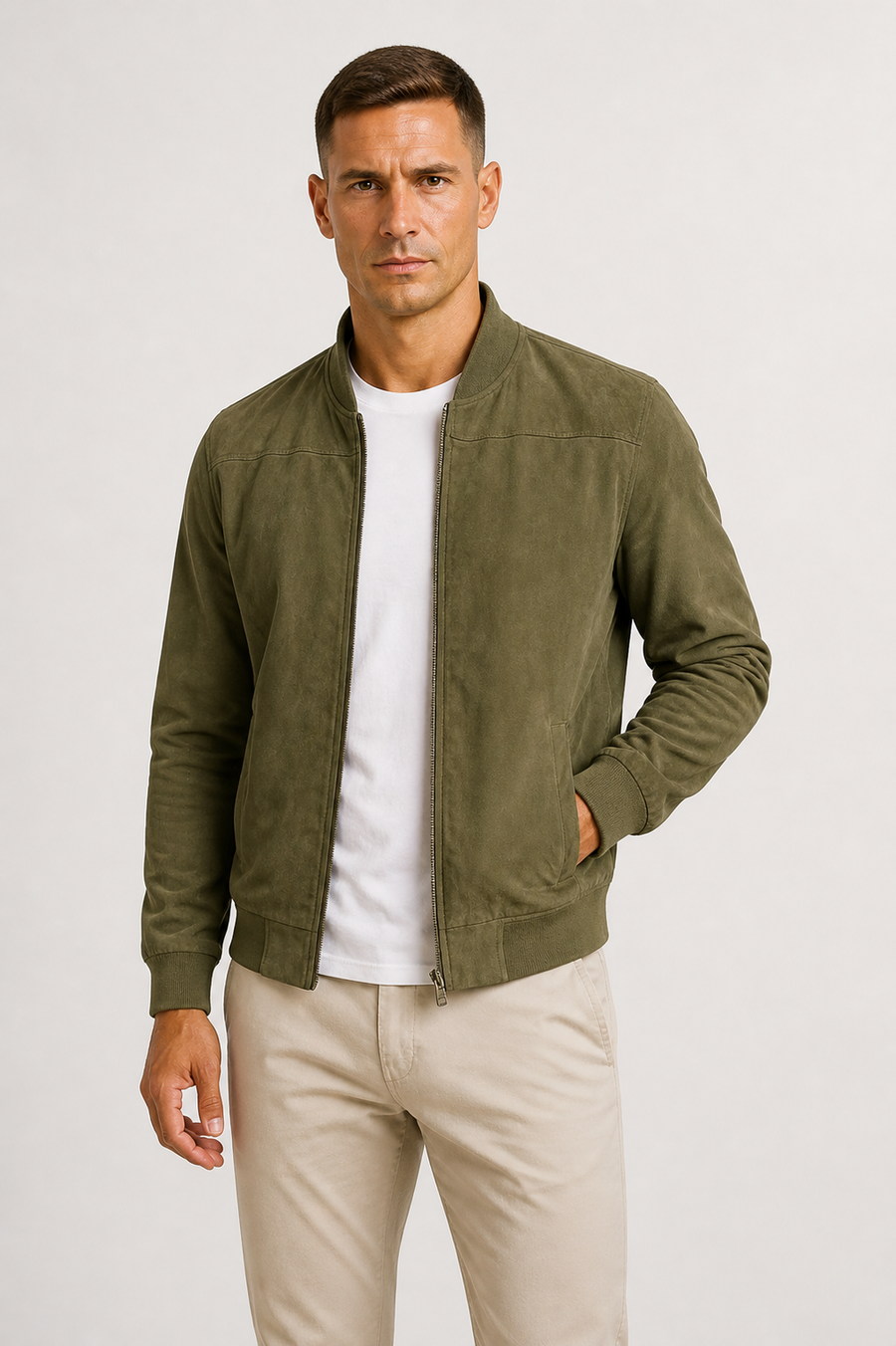 Heren Bomberjack Suede