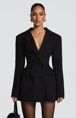 Mini blazer jurk met lange mouwen Dames