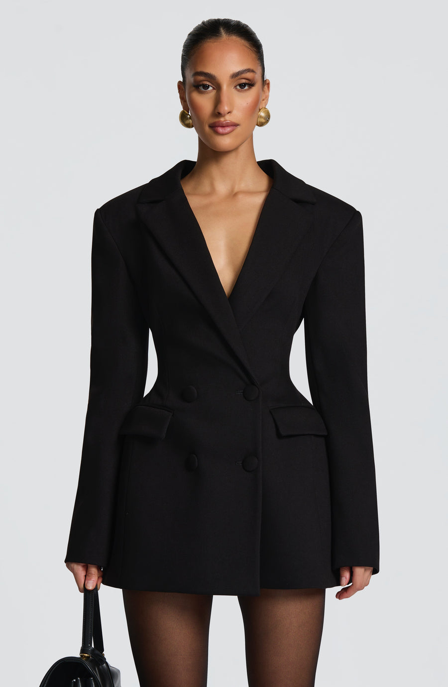 Mini blazer jurk met lange mouwen Dames