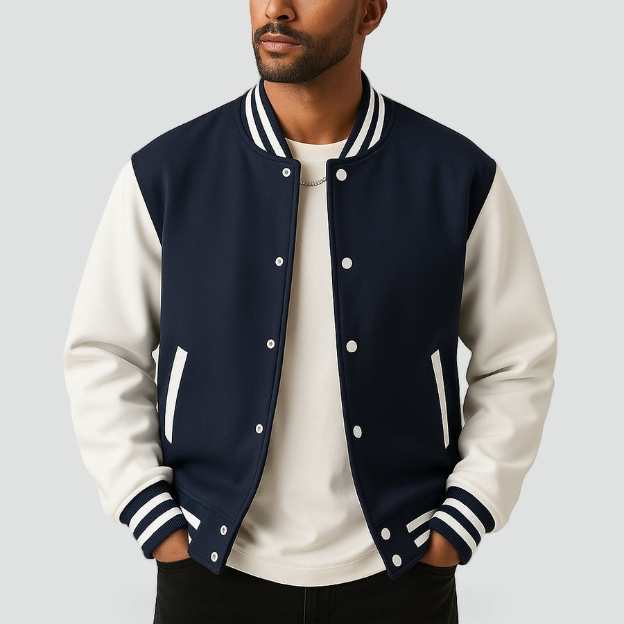 Varsity Jacket Heren met Drukknopen