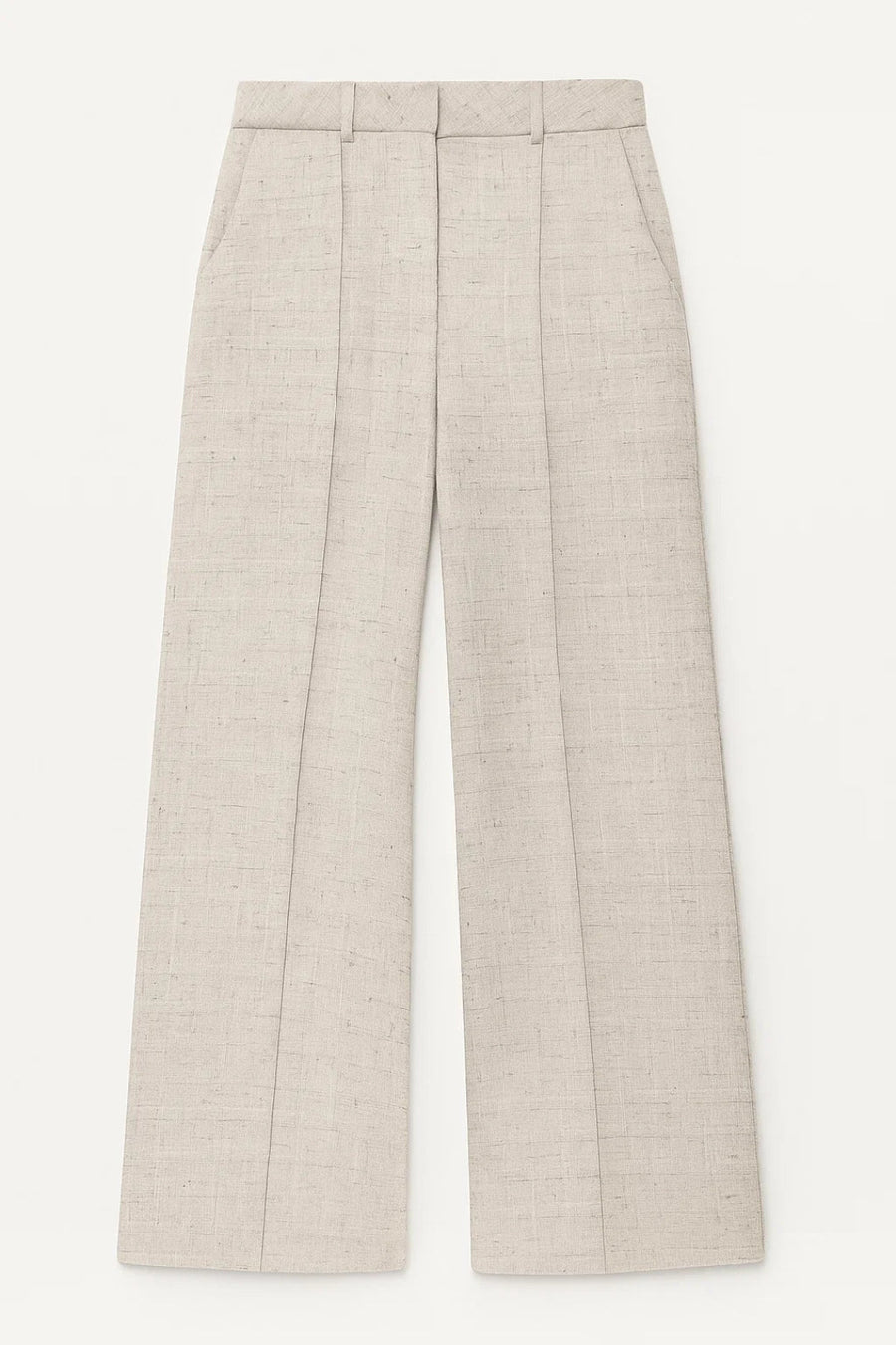 Wijde pantalon met hoge taille Dames